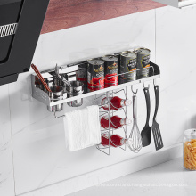 Hot Sale Stainless Steel Wall Mounted Spice Rack Shelf For Kitchen